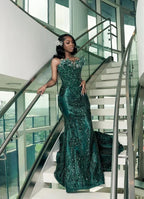 Luxurious Mermaid Sweetheart Sleeveless Backless Floor-Length Prom Dress