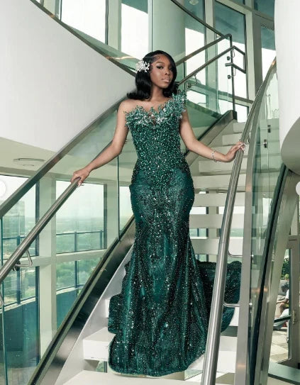 Luxurious Mermaid Sweetheart Sleeveless Backless Floor-Length Prom Dress