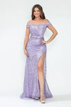 Dazzling Mermaid Sweetheart Off the Shoulder Lace Up Back Floor Length Prom Dress