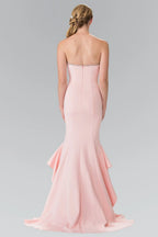Romantic Mermaid Sweetheart Strapless Closed Back Floor Length Prom Dress