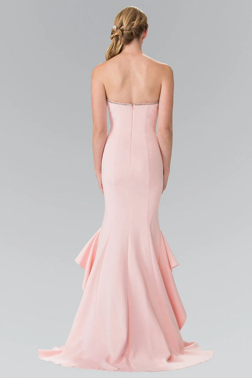 Romantic Mermaid Sweetheart Strapless Closed Back Floor Length Prom Dress