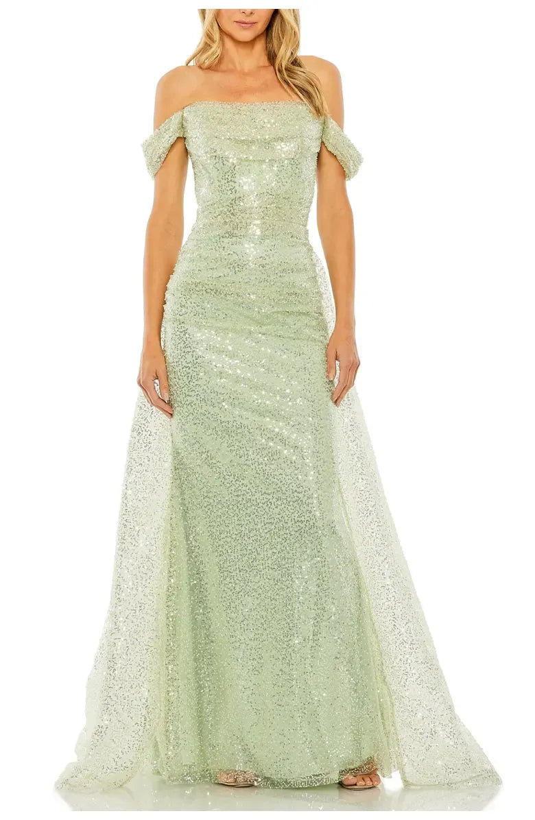 Luxury Fitted Off the Shoulder Sleeveless Sweep/Brush Train Prom Dress