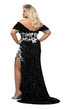 Luxury Fitted Off the Shoulder Sleeveless Sweep/Brush Train Plus Size Prom Dress