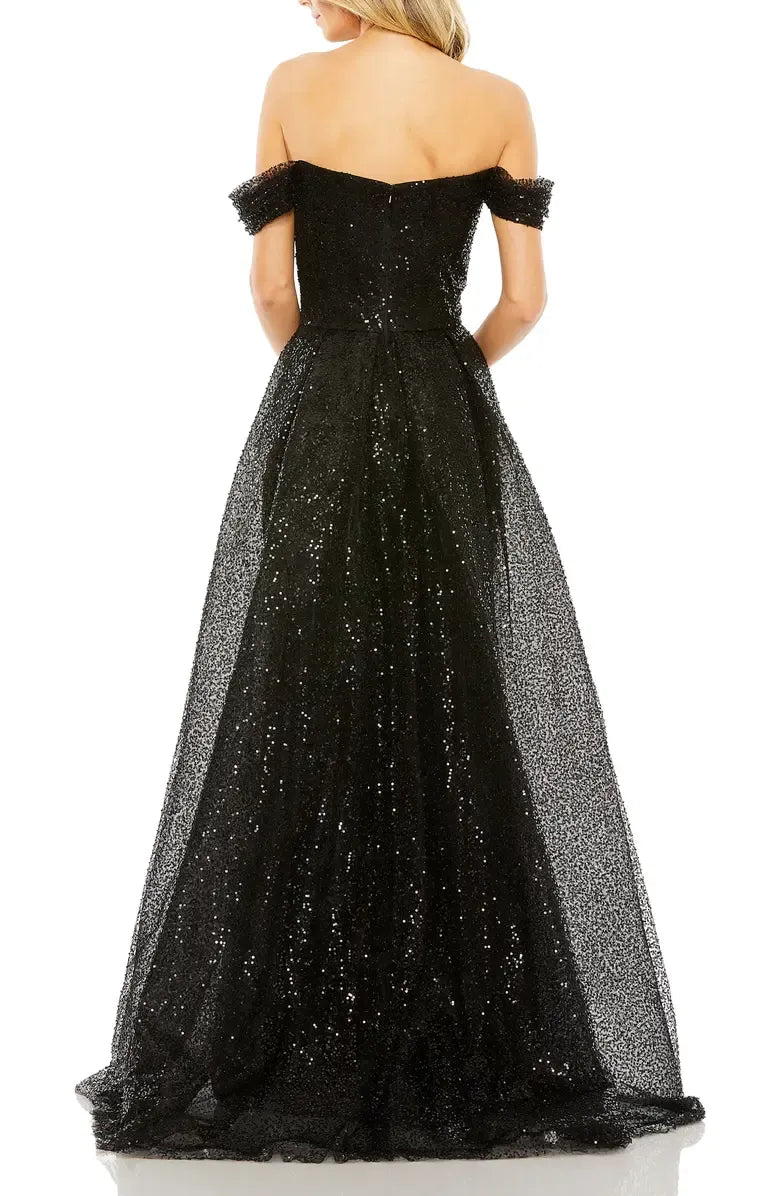 Luxury Fitted Off the Shoulder Sleeveless Sweep/Brush Train Prom Dress
