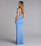 Luxury Mermaid Cowl Neck Sleeveless Backless Floor-Length Prom Dress