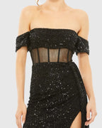 Luxury Mermaid Off-the-Shoulder Sleeveless Backless Floor-Length Prom Dress