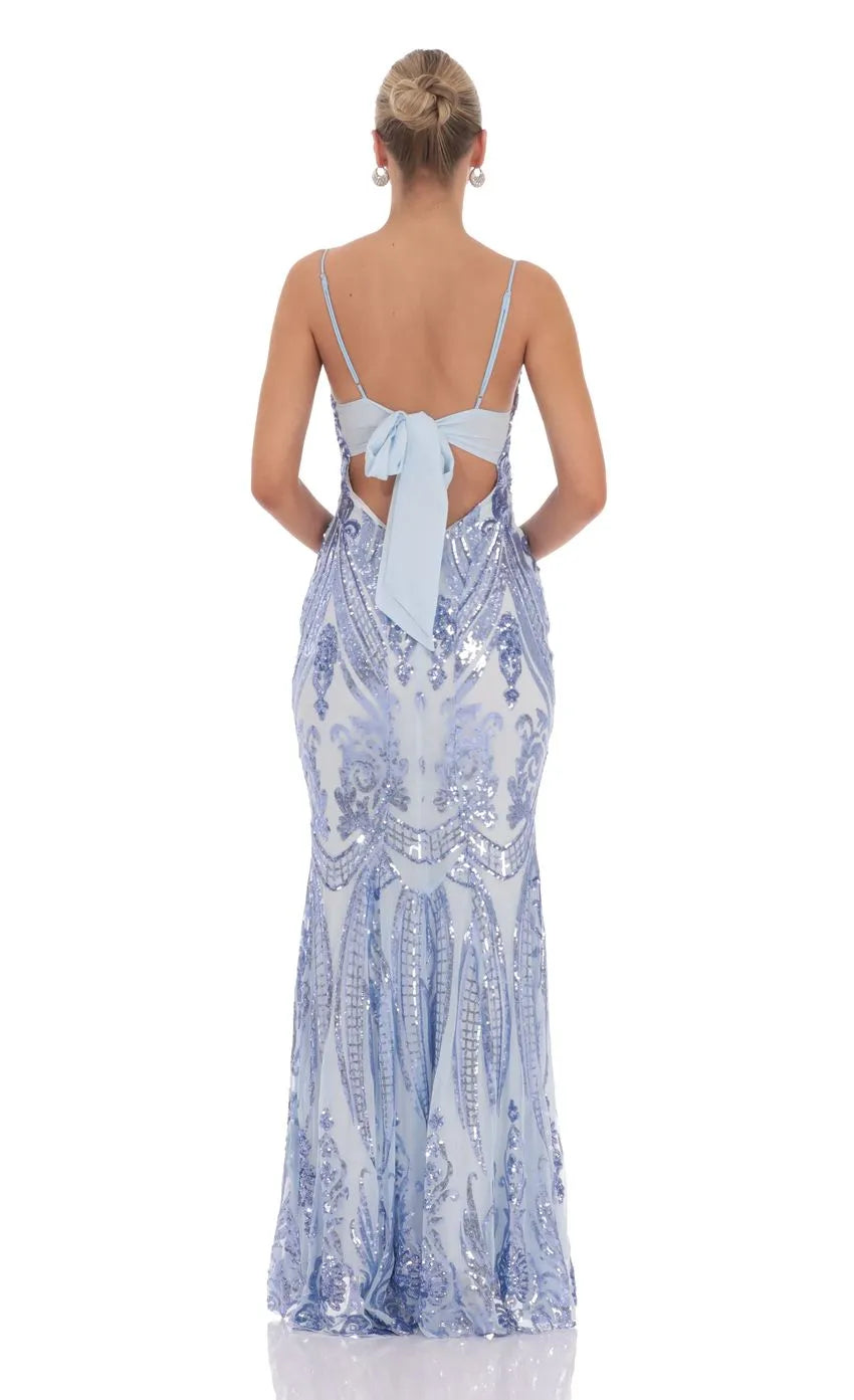 Luxury Mermaid/Trumpet V Neck Sleeveless Up Floor-Length Prom Dress