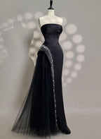 Luxury Off the Shoulder Sleeveless A-Line Pleated Floor-Length Evening Dress