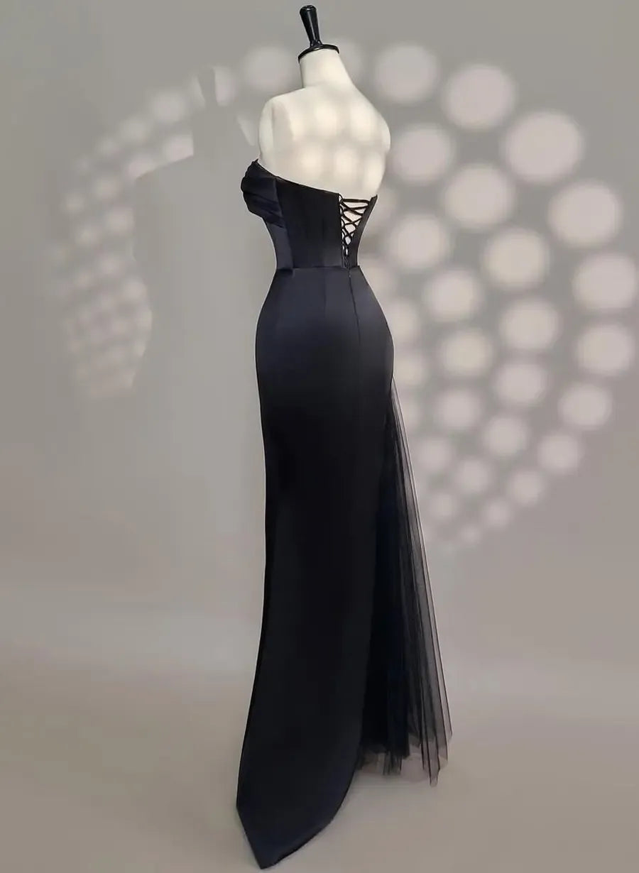 Luxury Off the Shoulder Sleeveless A-Line Pleated Floor-Length Evening Dress