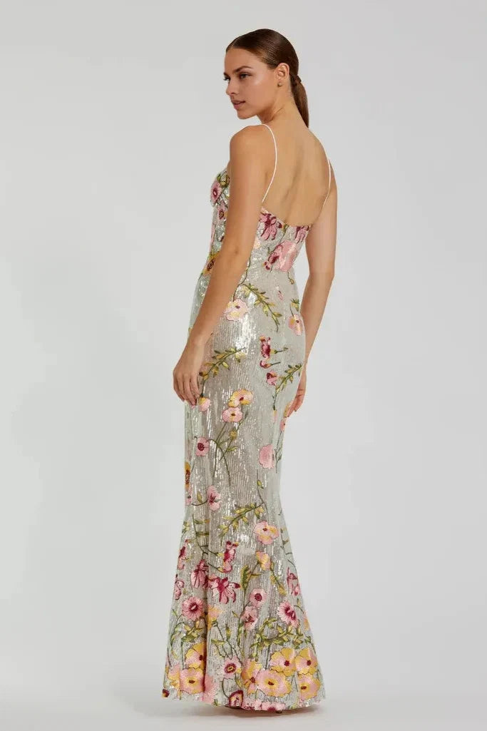Luxury Sheath/Column Sweetheart Neck Sleeveless Zipper Up Floor-Length Prom Dress