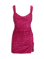 Luxury Sheath/Column V Neck Sleeveless Zipper Up Short-Mini Homecoming Dress