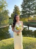 Luxury Spaghetti Straps Sleeveless Mermaid Ruched Long Prom Dress