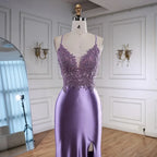Luxury V Neck Sleeveless Fitted Appliques Sweep Train Prom Dress