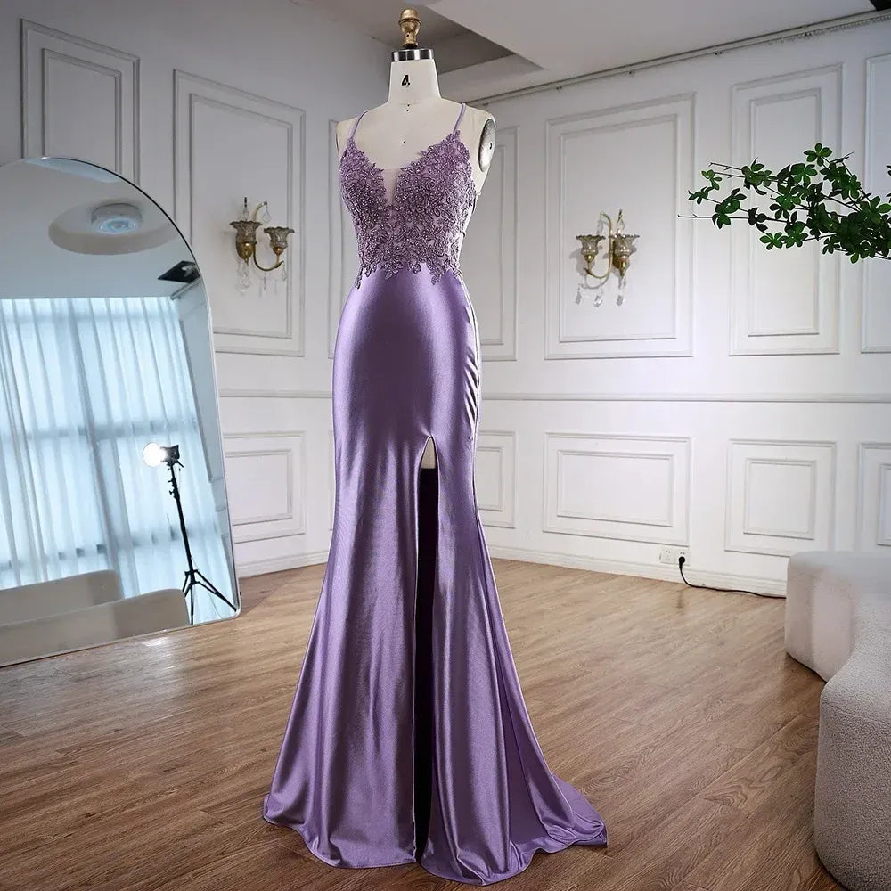 Luxury V Neck Sleeveless Fitted Appliques Sweep Train Prom Dress