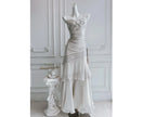 Mermaid Prom Dress With Spaghetti Straps Floral Applique Elegant Ruched Bodice And Ruffle Skirt For Prom Queens