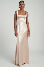 Black Mermaid Square Neck Wide Straps No Slit Scoop Back Affordable Ball Gowns Custom Off the Shoulder Evening Dresses