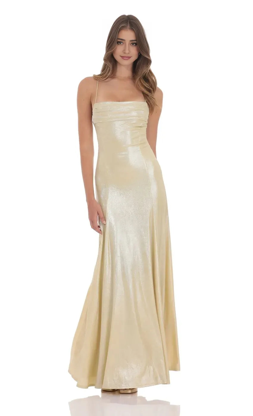 Minimalist Mermaid/Trumpet Spaghetti Straps Sleeveless Up Floor-Length Prom Dress