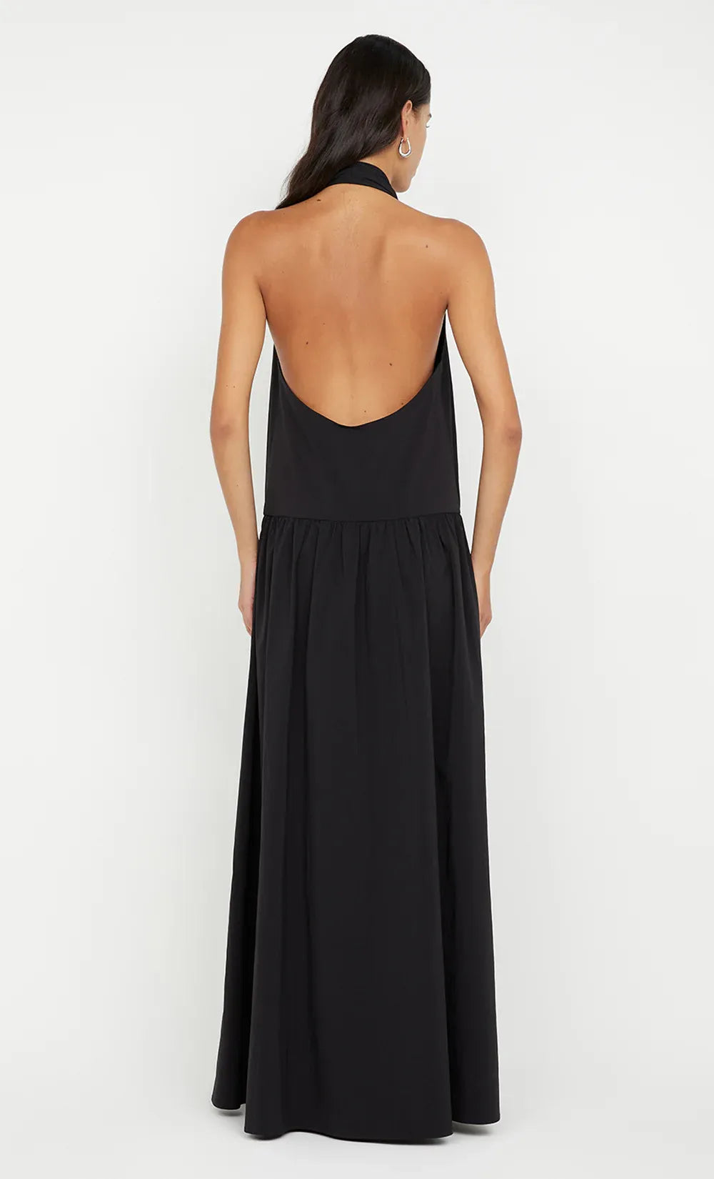 Modern A Line Halter Neck Sleeveless Open Back Floor Length For Women Prom Dress