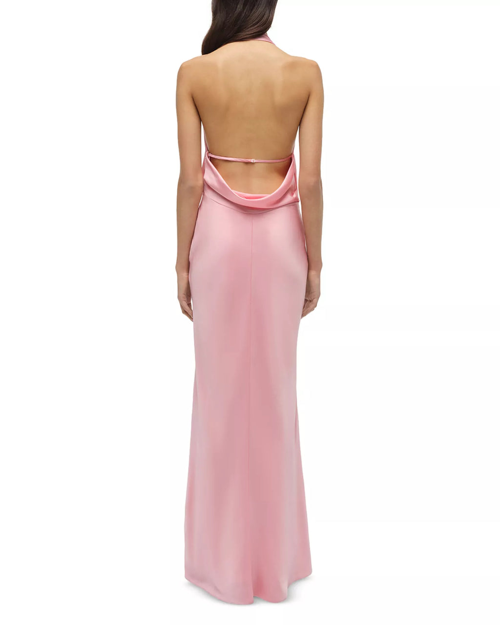 Modern Mermaid Halter Neck Sleeveless Cutout Back Floor Length For Adults Prom Dress