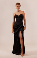 Modern Mermaid Strapless Sleeveless Lace Up Back Floor Length Evening Dress