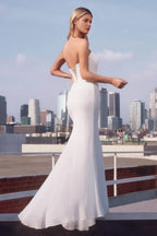 Modern Mermaid Strapless Square Neck Lace Up Back Floor Length Prom Dress