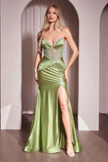 Modern Mermaid Sweetheart Strapless Lace Up Back Floor Length Prom Dress