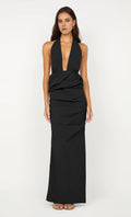 Modern Sheath Halter Neck Sleeveless Open Back Floor Length For Sale Evening Dress