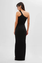 Modern Sheath One Shoulder Sleeveless Open Back Floor Length Female Prom Dress