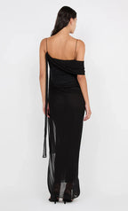 Modern Sheath One Shoulder Spaghetti Strap Open Back Floor Length For Ladies Prom  Dress