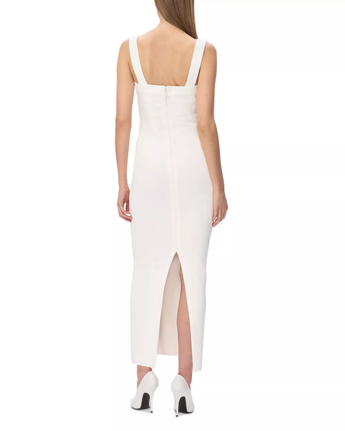Modern Sheath Square Neck Cutout Front Sleeveless Zipper Back Midi Length Prom Dress