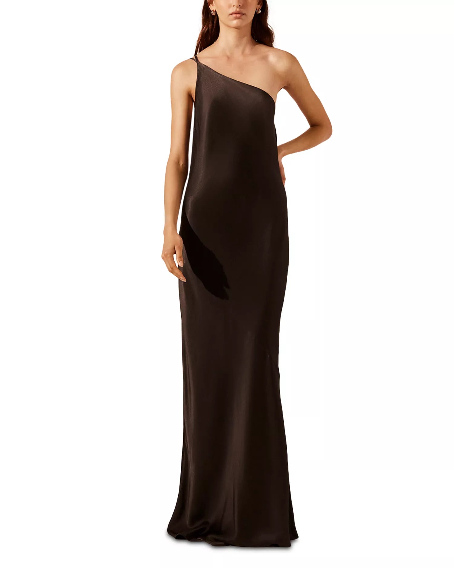 Modern Slip One Shoulder Sleeveless Open Back Floor Length For Women Prom Dress