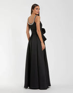 A-Line Pearl Neck Sleeveless Backless Floor-Length Prom Dress