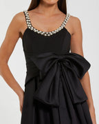 A-Line Pearl Neck Sleeveless Backless Floor-Length Prom Dress