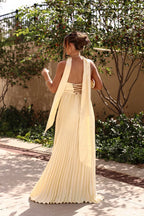 A-Line/Princess Strapless Sleeveless Backless Floor-Length Prom Dress