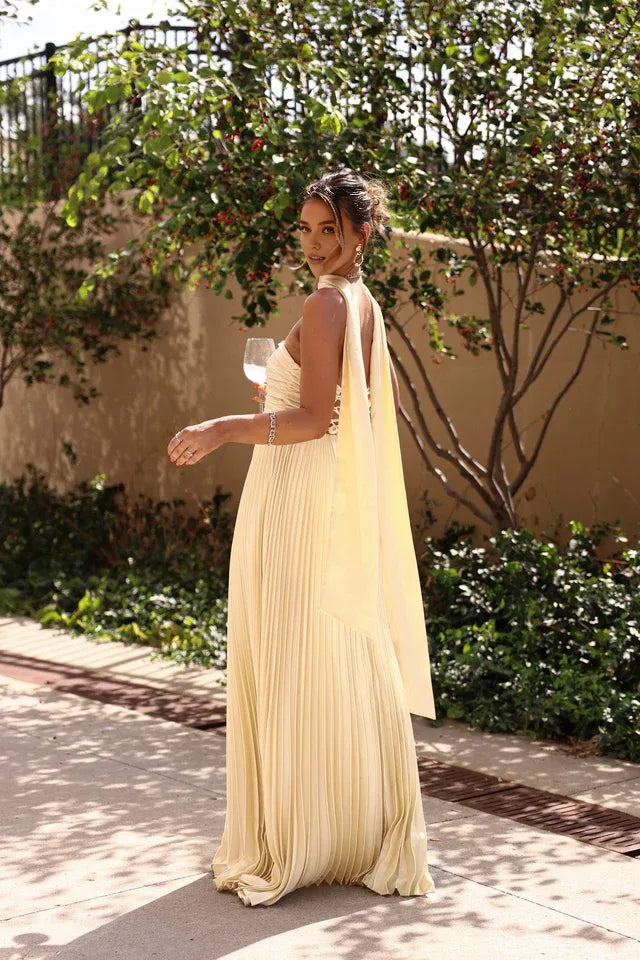 A-Line/Princess Strapless Sleeveless Backless Floor-Length Prom Dress