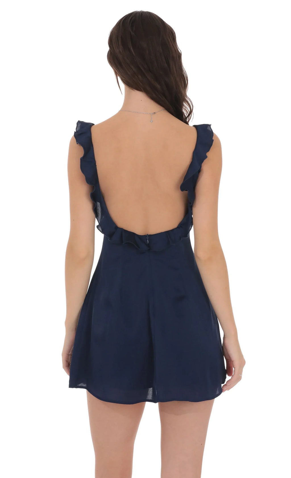 A-Line/Princess V-Neck Sleeveless Open Back Short-Mini Homecoming Dresses