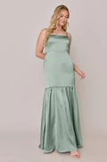 A-Line Spaghetti Straps Sleeveless Floor-Length Prom Dress