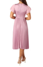 A-Line V Neck Flutter Sleeve Zipper Up Floor-Length Prom Dress