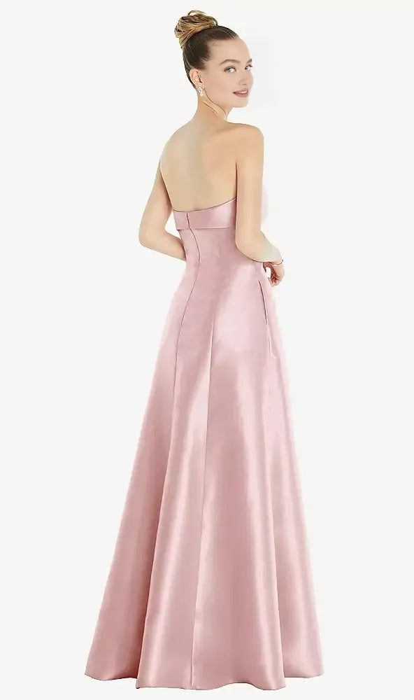 A Line Off the Shoulder Sleeveless Floor-Length Prom Dress