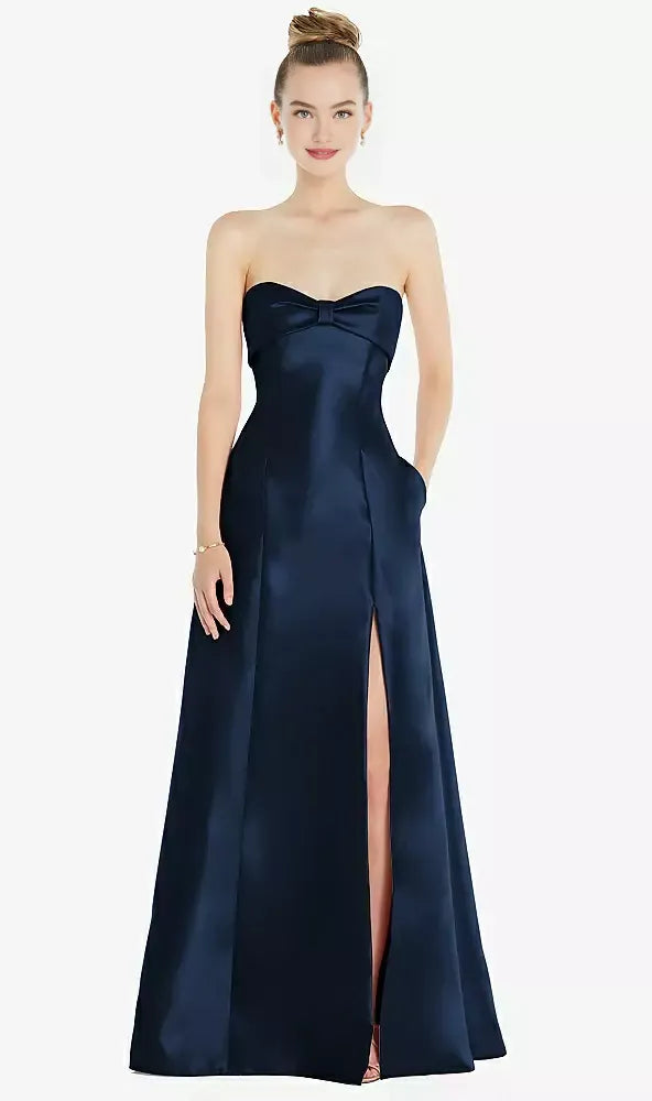 A Line Off the Shoulder Sleeveless Floor-Length Prom Dress