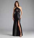 Form-hugging Halter Neck Sleeveless Open Back Floor-Length Prom Dress