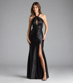 Form-hugging Halter Neck Sleeveless Open Back Floor-Length Prom Dress