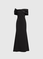 Mermaid Asymmetrical-Neck Cap Sleeve Zipper Up Floor-Length Prom Dress