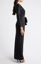 Mermaid Boat Neck Long Sleeve Floor-Length Prom Dress