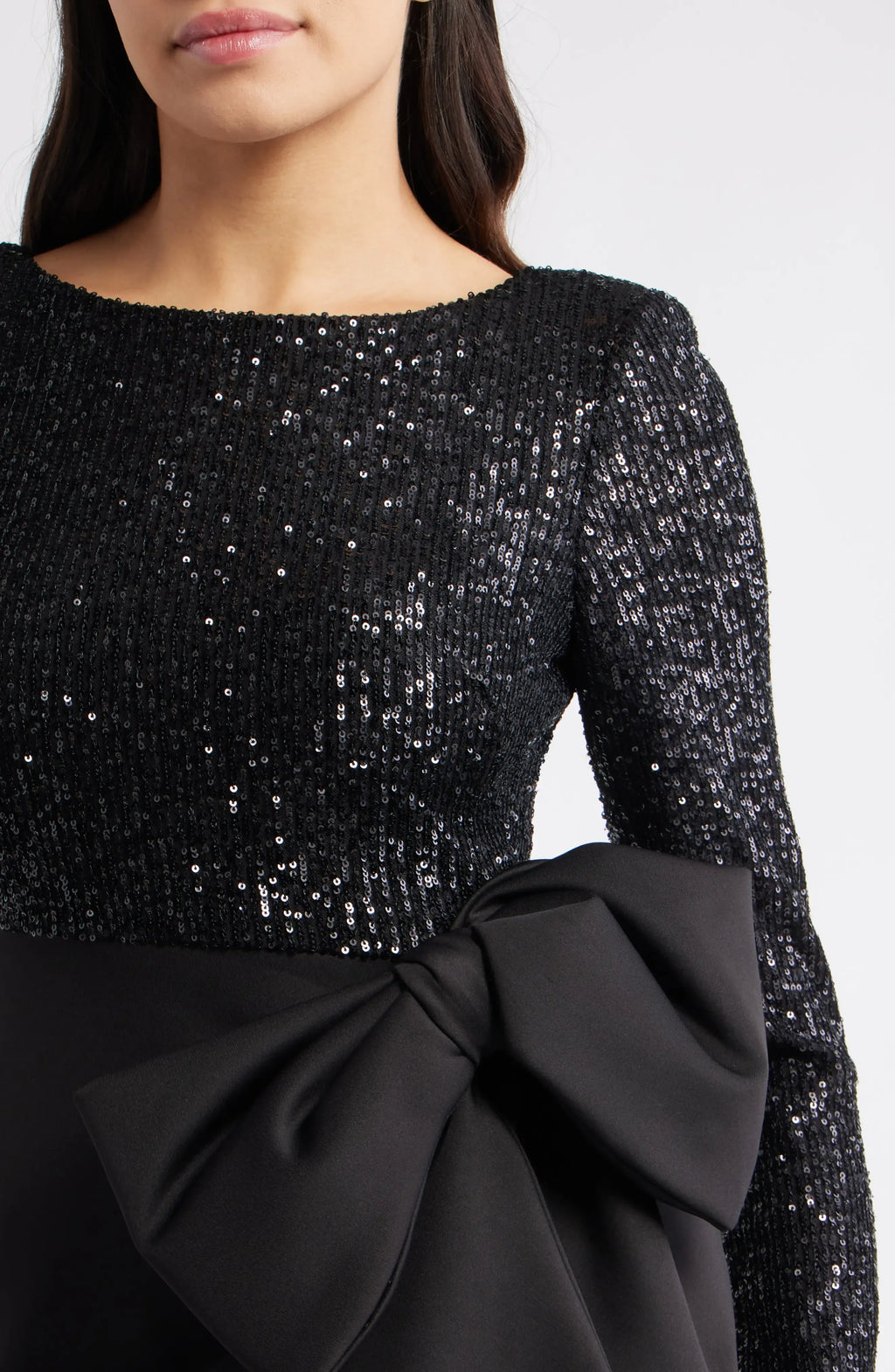 Mermaid Boat Neck Long Sleeve Floor-Length Prom Dress
