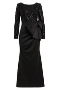 Mermaid Boat Neck Long Sleeve Floor-Length Prom Dress