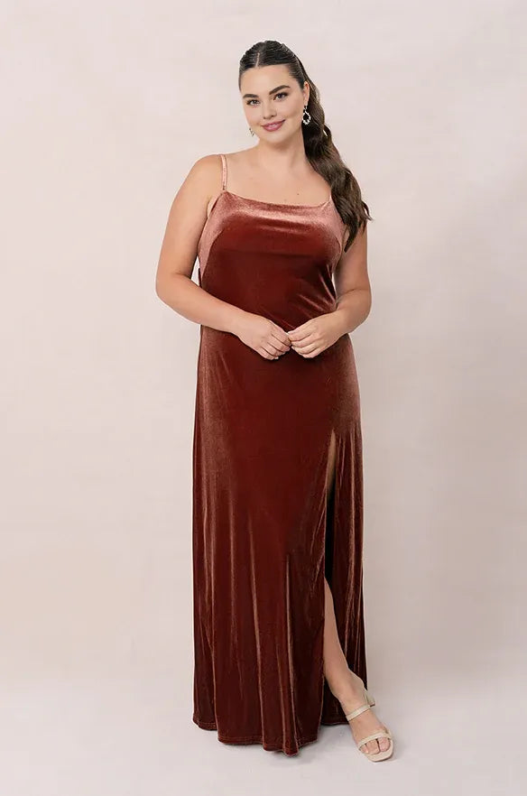 Mermaid Square Neck Sleeveless Floor-Length Plus Size Prom Dress