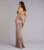 Mermaid Sweetheart Dropped Shoulder Sleeves Zipper Up Floor-Length Prom Dress