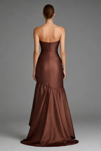 Mermaid Sweetheart Sleeveless Zipper Up Ruffles Floor-Length Prom Dress