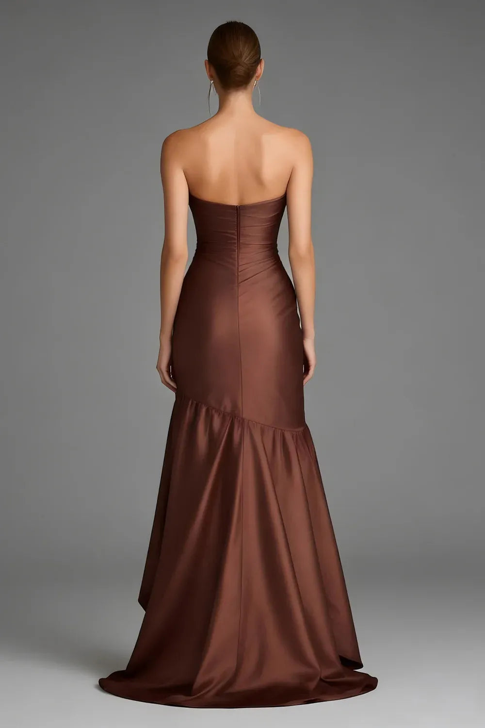 Mermaid Sweetheart Sleeveless Zipper Up Ruffles Floor-Length Prom Dress